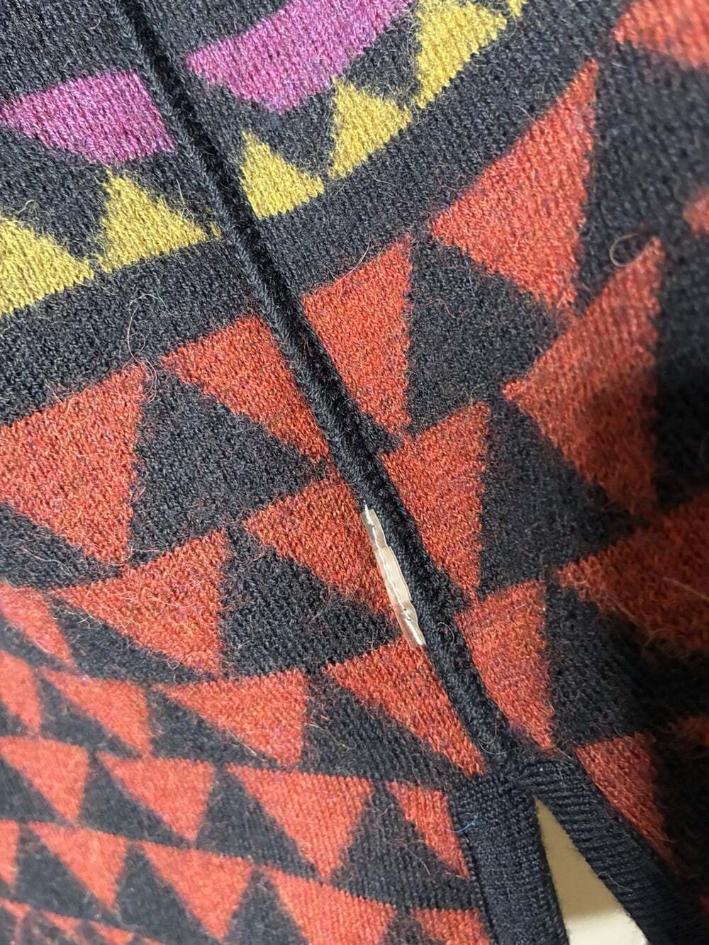 Peruvian Connection Baby Alpaca "Blythwood" Long Cardigan Multicolor/Pattern XS - Picture 4 of 9